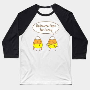 Funny Halloween Candy Corn Pun Comic Art Baseball T-Shirt